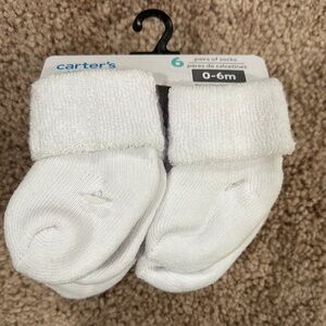 Carter's White Baby Socks 0-6m